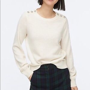 J. Crew Sweater with Jeweled Buttons